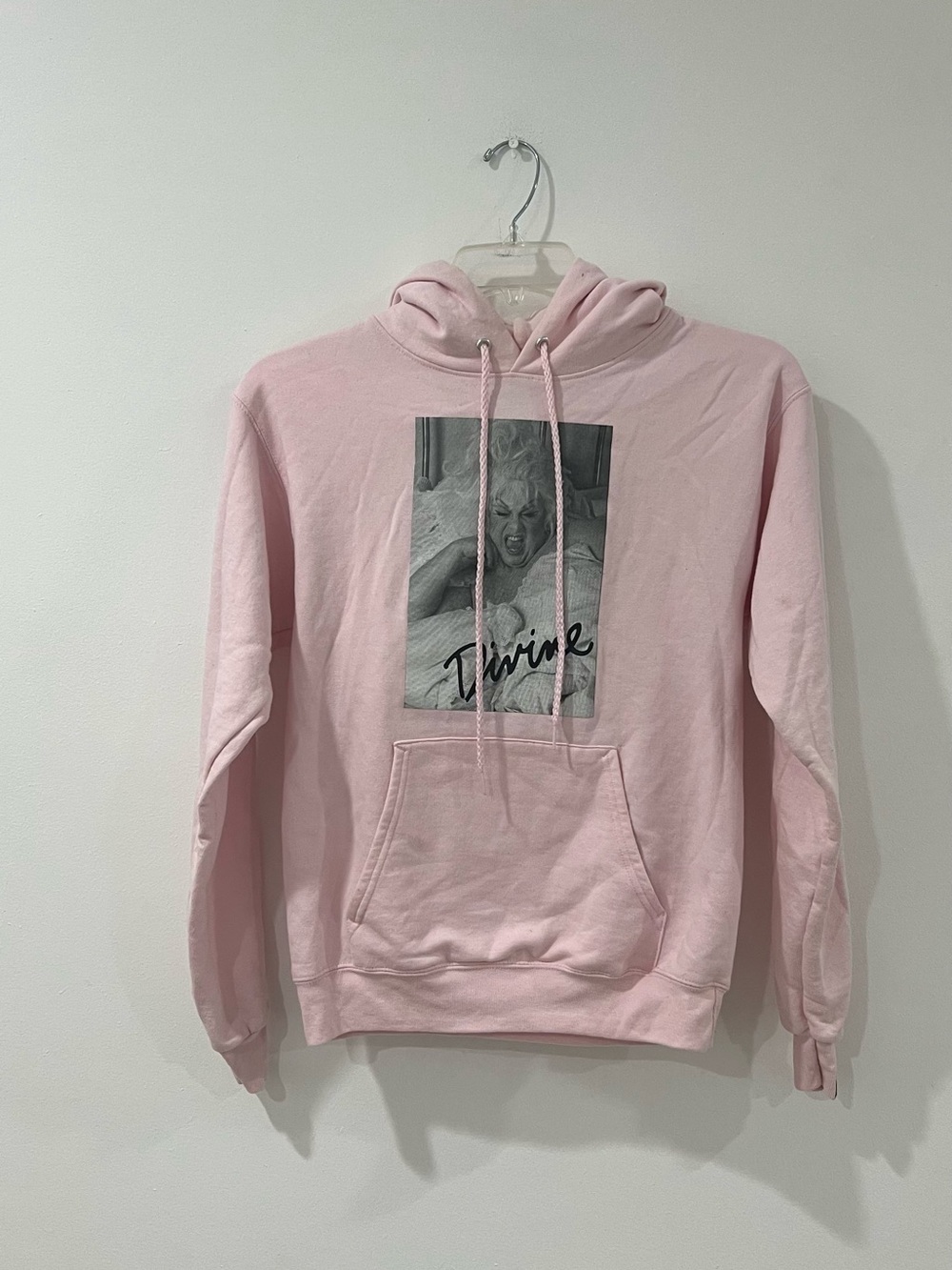 NICOPANDA Divine Pink Graphic Hoodie S Y2K Streetwear